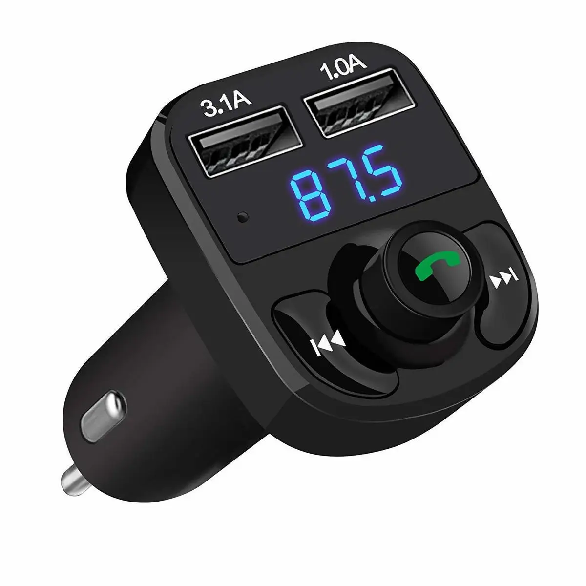 

Super Bluetooth Car Kit Handsfree Set FM Transmitter MP3 music Player 5V 4.1A Dual USB Car charger Support Micro SD Card 1G-32G