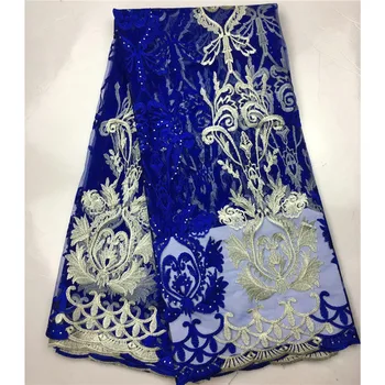 

Classical Embroidered triple colors magic pattern with stones French Lace,FC5 Free shipping wholesale African Tulle Lace Fabric