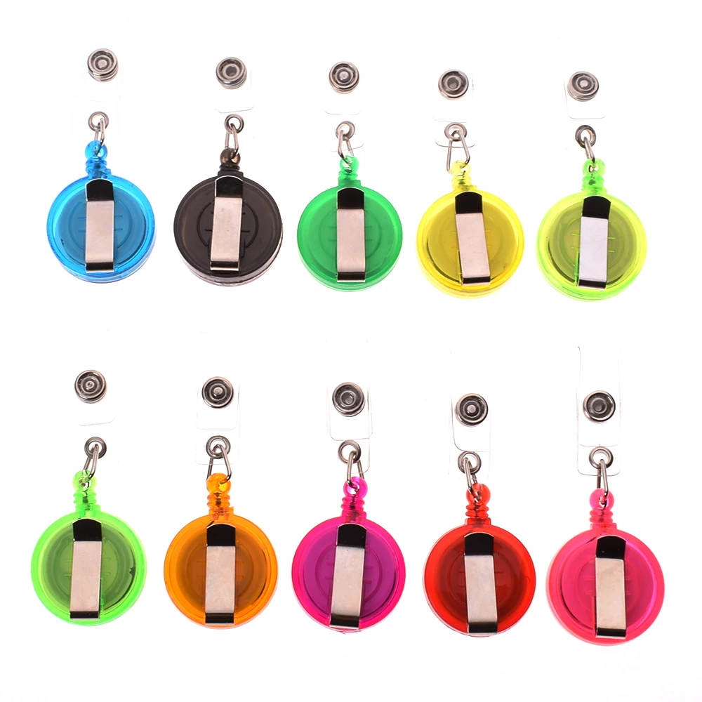 

2PC Office & School Supplies Badge Holder Retractable Ski Pass ID Card Badge Name Tag Holders Anti-Lost Clip Holder