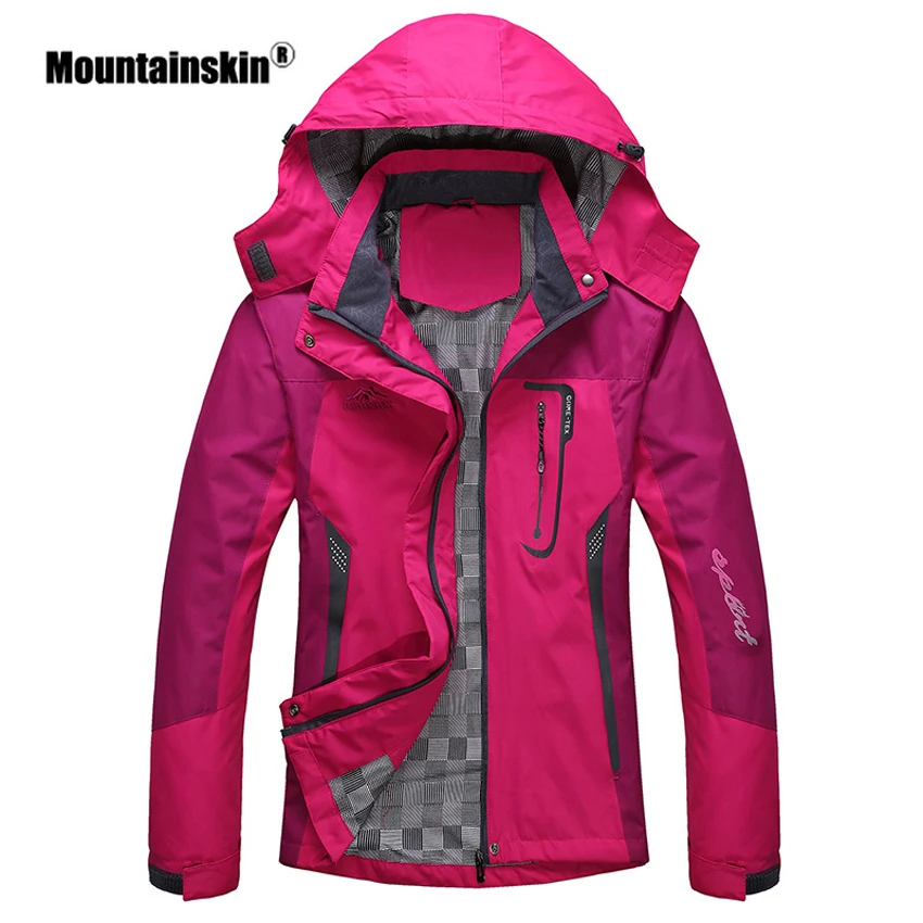 Comprar Piel de montaña hombres mujeres primavera otoño senderismo al aire libre chaquetas impermeable cortavientos escalada Camping Trekking lluvia abrigo VA301