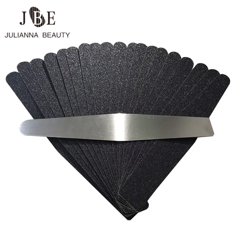 

New 40pcs Black Nail Polishing Buffing Files With a Adhesive Steel Plates For Manicure Pedicure Tools Nail Sanding Buffer Set