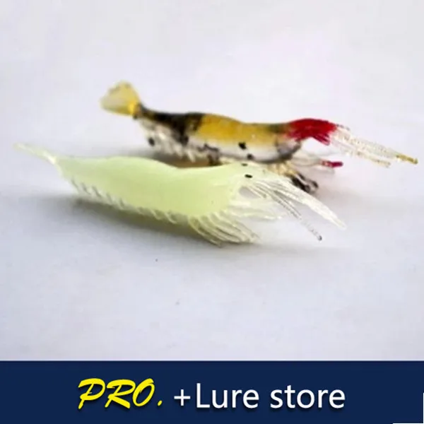 Free shipping 20pcs/Lot 9cm 2g soft plastic prawns artificial lifelike