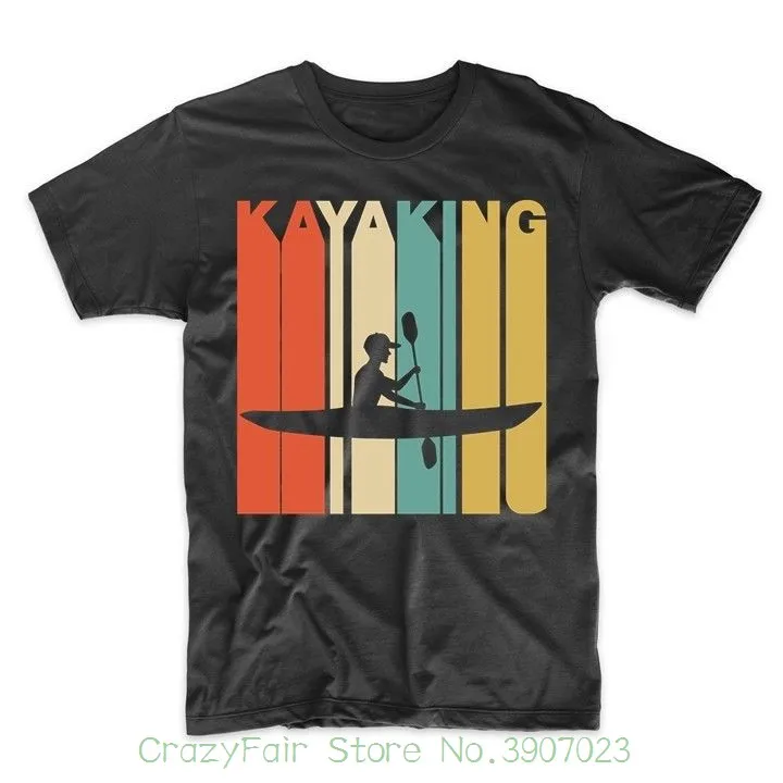 Vintage Retro 1970's Style Kayaking Kayak T shirt New Fashion Mens ...
