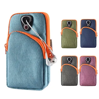 

2pcs Women Men Sports Wrist Arm Bag Solid Color Waterproof Phone Holder Pouch for Running B2Cshop