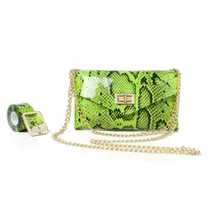 Флуоресцентная сумка на пояс со змеиным принтом, модная Женская поясная сумка, Повседневная мини-сумка, наружный кошелек