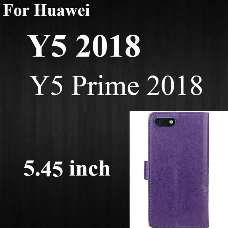 Case For Huawei P20 P8 P10 P9 Lite Mini Honor 9 5A 6A 8 5C 7C 6X Mate 10 Lite Y3 Y5 II Y9 Y6 7A Pro P Smart Flip Case - Цвет: Huawei Y5 2018