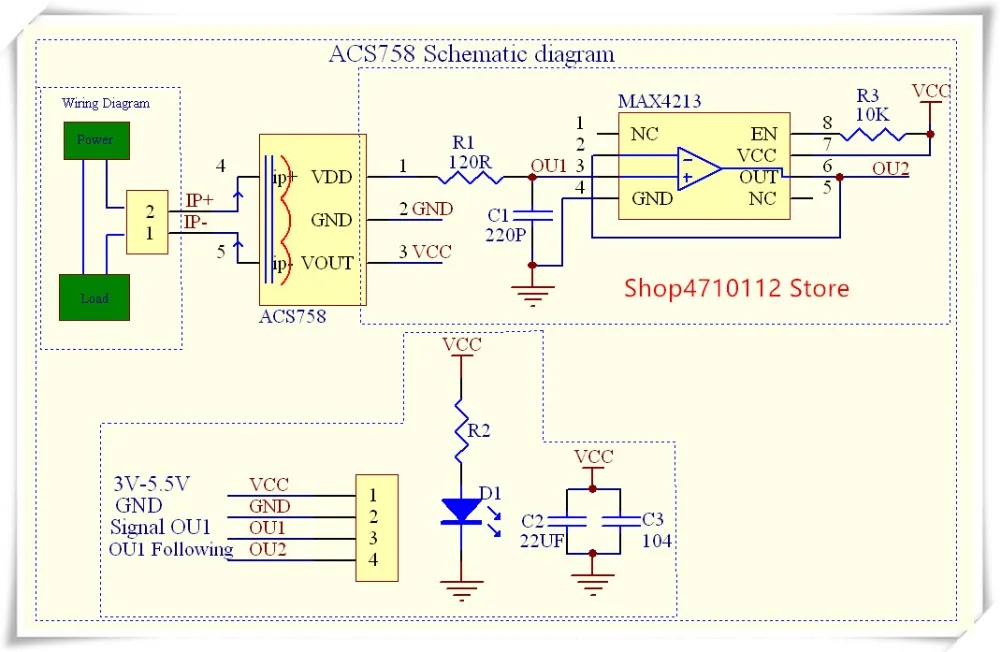 NEW 1PCS/LOT ACS758KCB-150B ACS758KCB-150 ACS758 ACS758KCB 150B 120 kHz Bandwidth AC, DC:-150-150A 0.0133V/1A