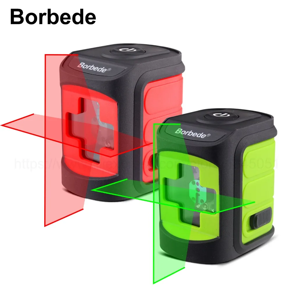 Boebede Laser Level Self-Leveling Horizontal and Vertical Cross Line Red/Green Beam Portable Mini Level Meter
