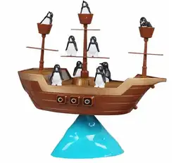 Высокое качество баланс Пингвин пиратский корабль развивающие игрушки родитель-ребенок взаимодействия Игрушки для маленьких детей