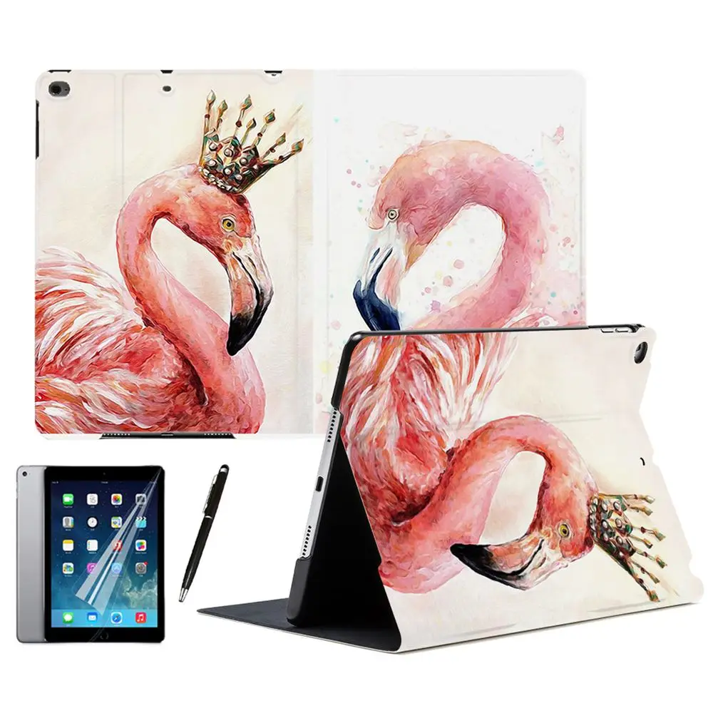 Умный чехол-подставка из искусственной кожи с фламинго для iPad Air 1 2 3 9 7 &quot2018 5 6 7th