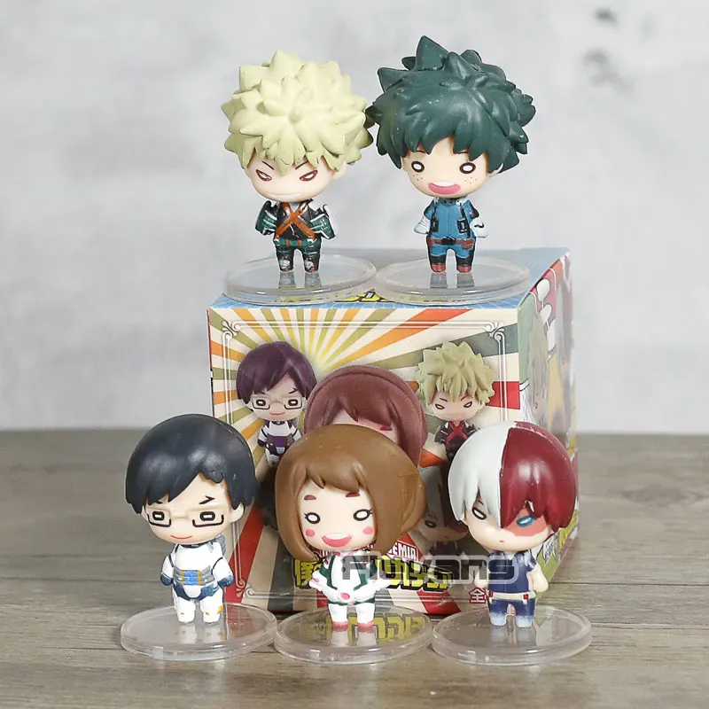 Мой герой фигура академии талисман NITOTAN набор 5 Deku Bakugo Shoto Ochako Tenya|Игровые фигурки и