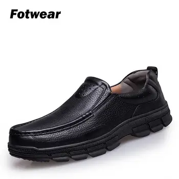 

Fotwear Men' Genuine Leather shoes Casual shoes For both dress and casual wear Easy slip on Breathe naturally Office wearing