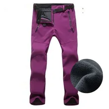 Зимние Для женщин Пеший Туризм брюки Открытый Softshell брюки Водонепроницаемый ветрозащитный Термальность для кемпинга лыж Восхождение 45