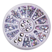 Biutee многоцветное стразы для ногтей 5 разгых размеров стразы сваровски серебряные акриловые украшения для ногтей красивые блестки для ногтей модный декор для ногтей