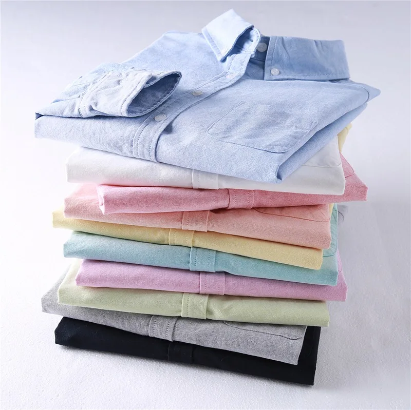 

High Quality Spring Autumn Women Long Sleeve Work Shirt Office Tops Cotton Oxford Blouse