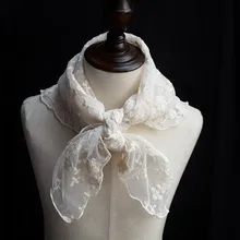 Готический кружевной цветок вышивка кружева Лолита Принцесса сладкий шарф повязка Прямая