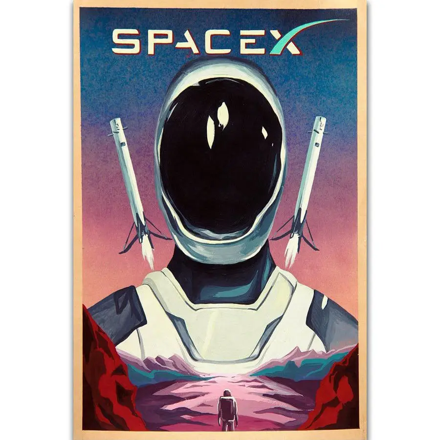 

Art Print Starman SpaceX New Anime Comic Light Canvas Poster 14x21 20x30 24x36Inch Wall Decoration C-1381