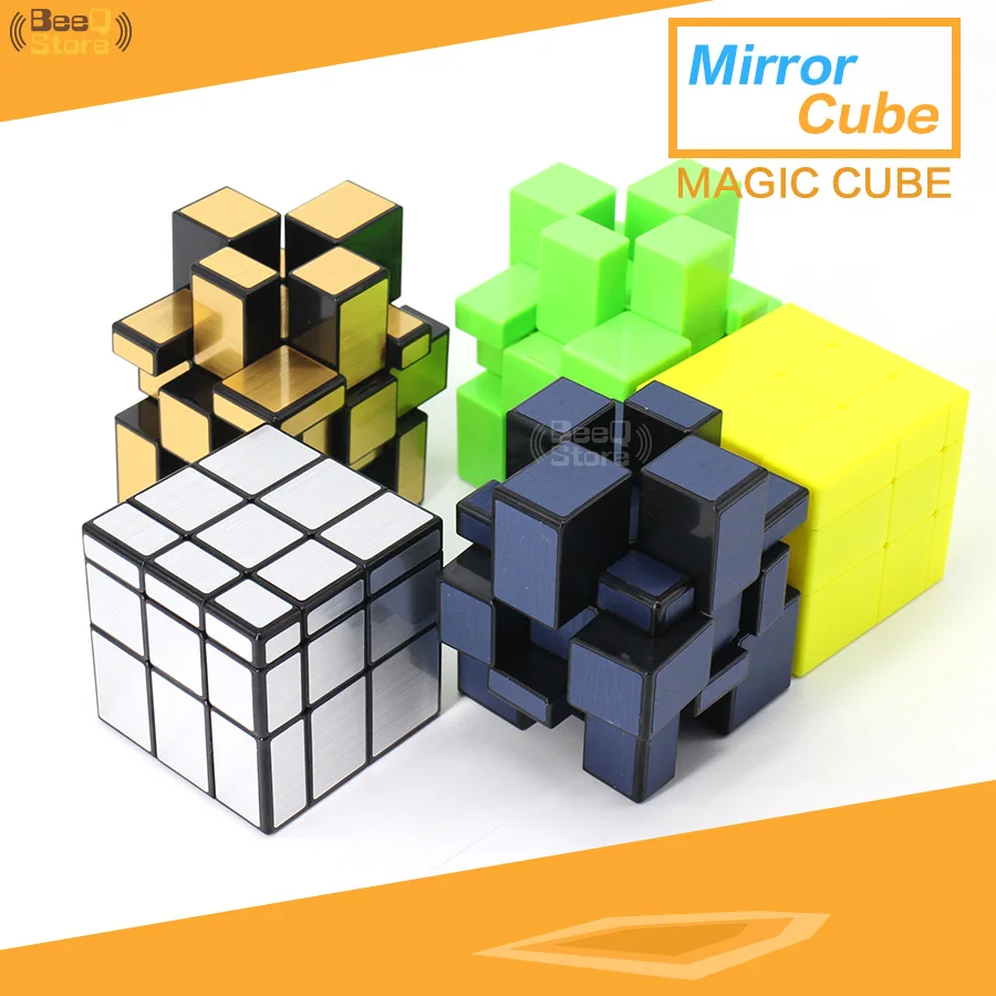 Qiyi 3x3 зеркальный куб, магический куб, золотой, серебряный, матовый, зеленый, желтый, зеркальный, без наклеек, куб 3x3x3 для детей, обучающая игрушка, подарок