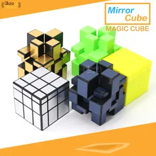 Qiyi 3x3 зеркальный куб, магический куб, золотой, серебряный, матовый, зеленый, желтый, зеркальный, без наклеек, куб 3x3x3 для детей, обучающая игрушка, подарок