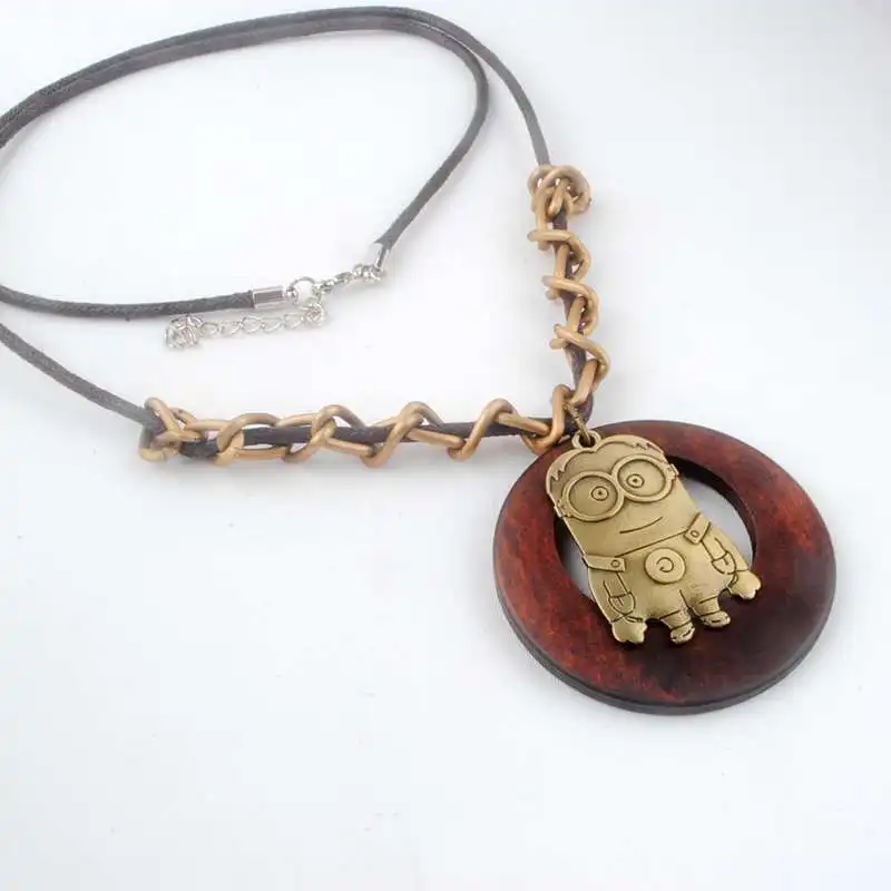 Винтажное ожерелье цепочка с подвеской в виде миньонов|rope chain necklace|chain necklaceantique