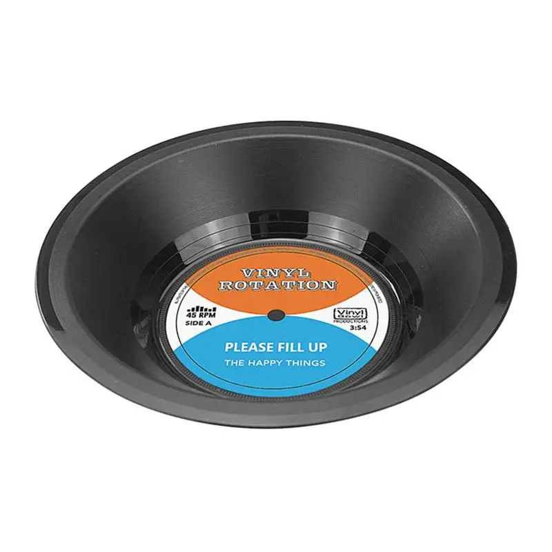 

LUOEM Retro Vinyl Record Bowl Original Lp Record Fruit Bowl Candy Bowl Kitchen Accessories