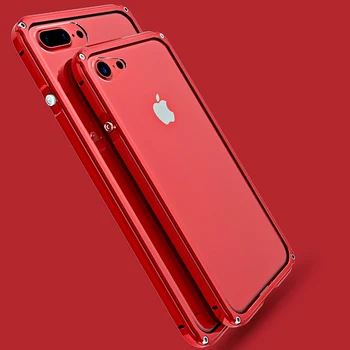 

2017 High Quality 2In1 Design Colorful Aluminun Bumper + Back Cover Case For iPhone 7 With Installation Tools For iPhone 7 Plus