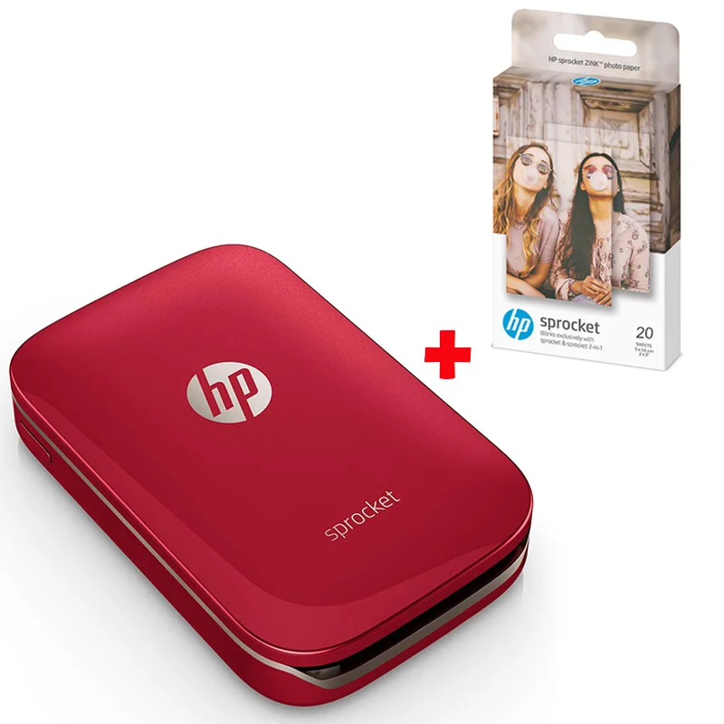 Hp Sprocket портативный фотопринтер для 5*7,6 см(2x3-дюймов) липкая Zink фотобумага легко печатать фотографии в социальных сетях - Цвет: Mixed 2