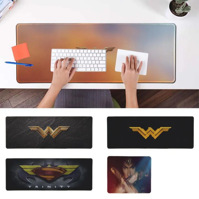 

Yinuoda Wonder Woman logo Office Mice Gamer Soft Mouse Pad more thicker and edge locking for laptop desktop anime mouse pad