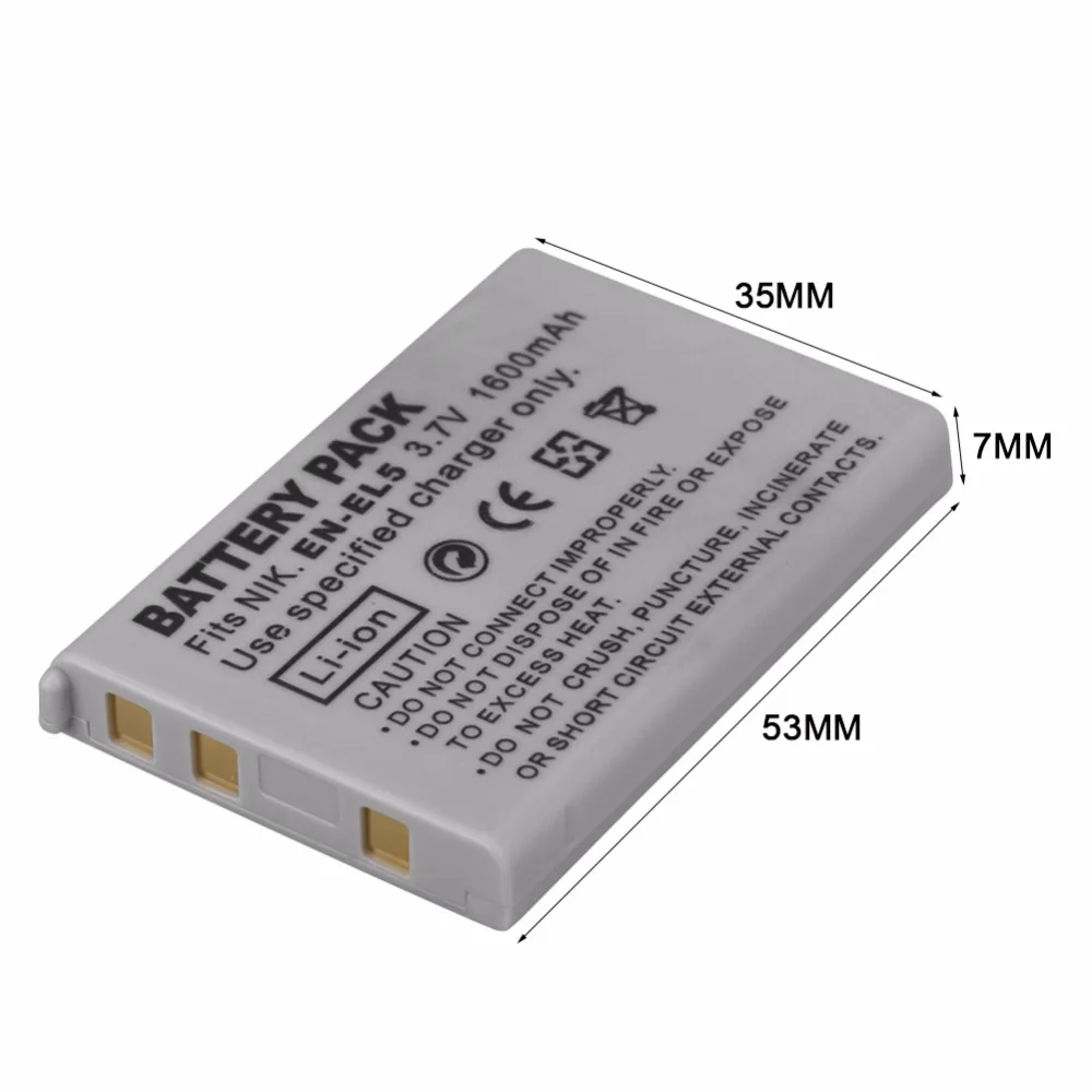 Günstig 2x1600 mt EN EL5 ENEL5 EL5 Akku + usb ladegerät für Nikon Coolpix P4 P80 P90 P100 P500 P510 P520 P530 P5000 P5100 5200 7900 P6000