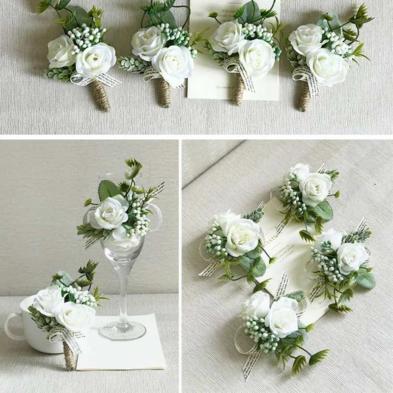 wedding corsage boutonniere white  (5)
