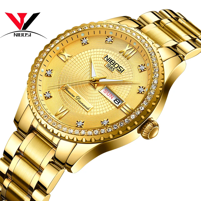 Montre Homme 2018 NIBOSI известный бренд роскошные часы мужские водонепроницаемые наручные