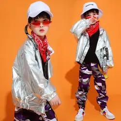 Для маленьких мальчиков джазовый танцевальный костюм свободного кроя в стиле хип-хоп Уличный концерт Костюмы наряд для практик дети
