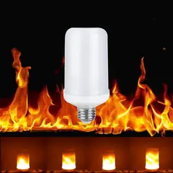 Лампа светодио дный эффект Светодиодная лампа Blub E27 SMD2835 7 Вт поддельные огонь светодио дный Светодиодная лампа пламя создание Декоративное