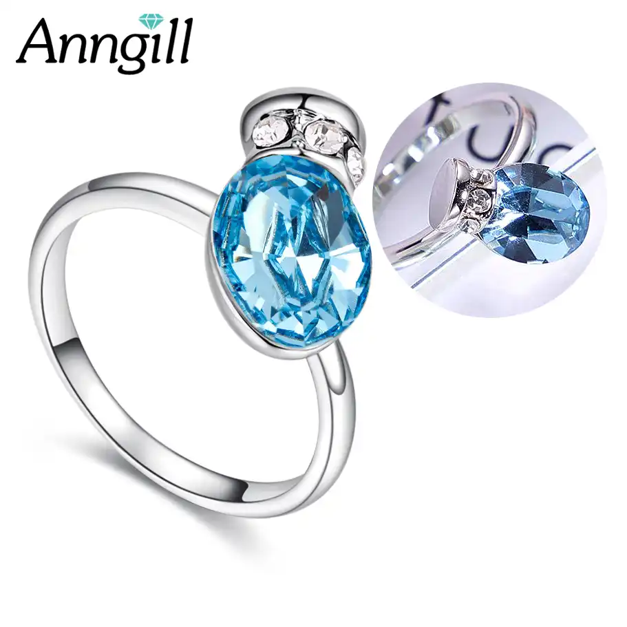 De Verdad tos Supresión Anillo de compromiso de Swarovski con cristales de 100% de botella de Wish tetera para mujer y niña, anillos de regalo de alta calidad para mujer|Anillos| - AliExpress De Verdad tos Supresión Anillo de compromiso de Swarovski con cristales de 100% de botella de Wish tetera para mujer y niña, anillos de regalo de alta calidad para mujer|Anillos| - AliExpress