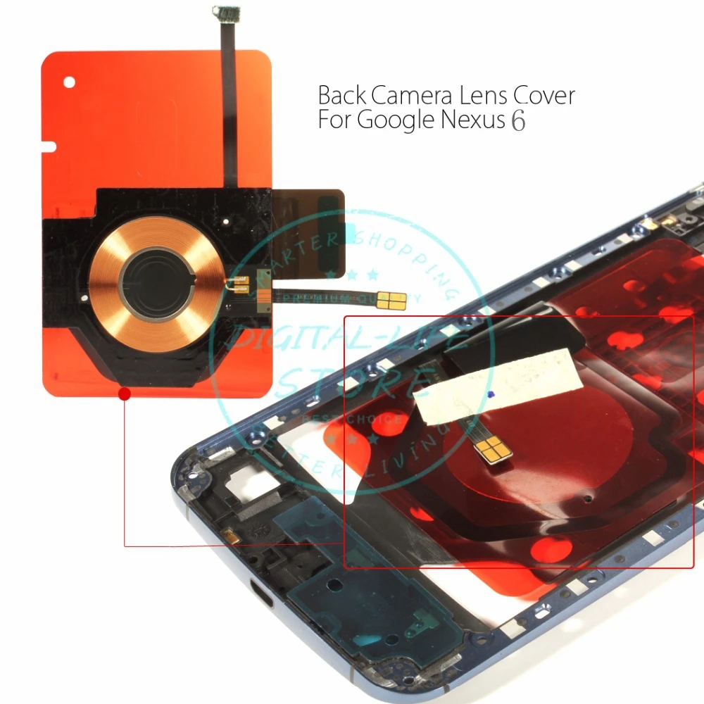 

for Moto for Google Nexus 6 Wireless Charger Charging Receiver NFC Antenna Adhesive Sticker Chip Replacement Repair Spare Parts