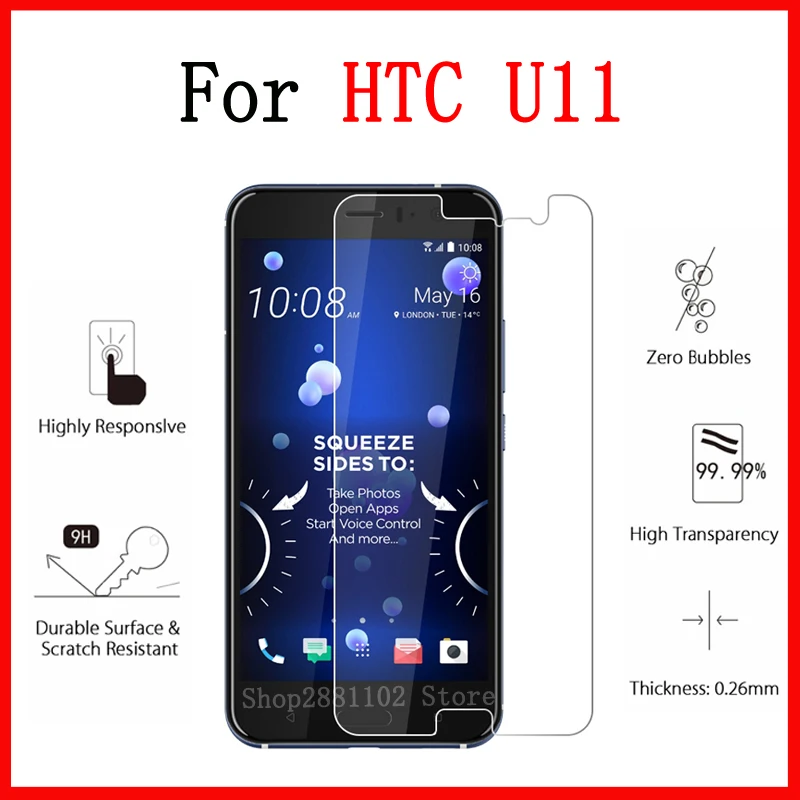 

9 H 2.5D Premium For HTC U11 Screen Protector Glas For HTC U11 U 11 Protective Anti-Explosion High Quality Tempered Glass Cover