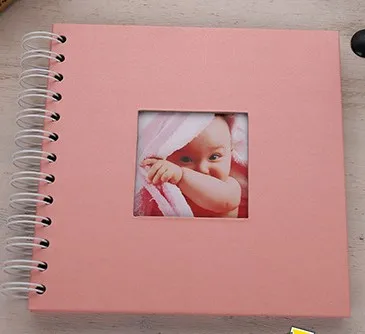 DIY Фотоальбом детский растущий альбом семейный подарок для влюбленных на день рождения липкий альбом для скрапбукинга - Цвет: Розовый