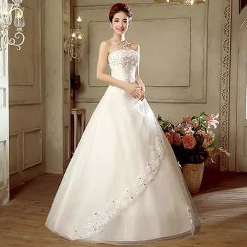 

Upscale dress new Robe De Mariage Vestido De Noiva Sweetheart Lace Up Princess Ball Gown Ruffle White Organza pure Dresses