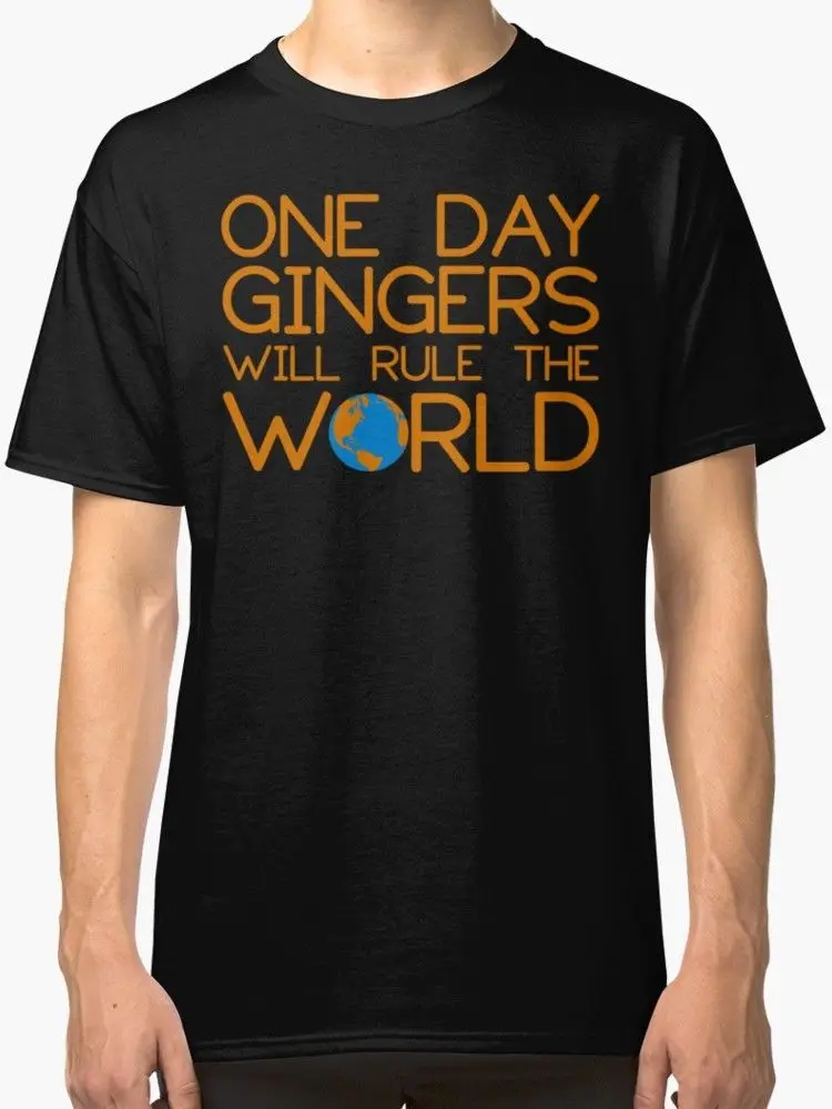 Funny Ginger Hair T Shirt One Day Gingers Will Rule Mens T Shirt Size S