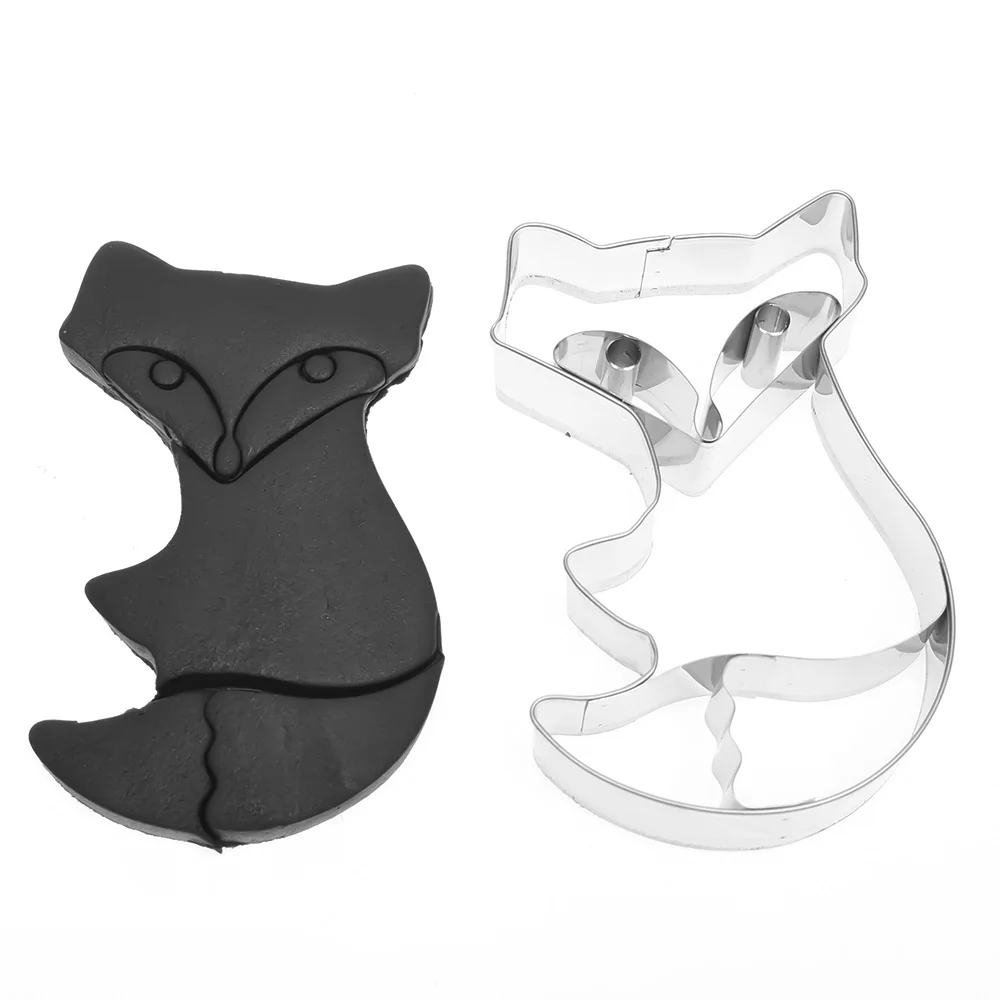 Cookies Pastry Fondant Decorating Mold Frame Cutter Tool Fox cookie cutter stainless steel cookie mold DIY baking tools Cookies Pastry Fondant Decorating Mold Frame Cutter Tool Fox cookie cutter stainless steel cookie mold DIY baking tools