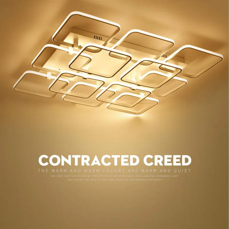 

Acrylic Rectangle modern LED Ceiling Light Remote Control Lustre Lighting led ceiling lamps plafondlicht for Living Room Bedroom