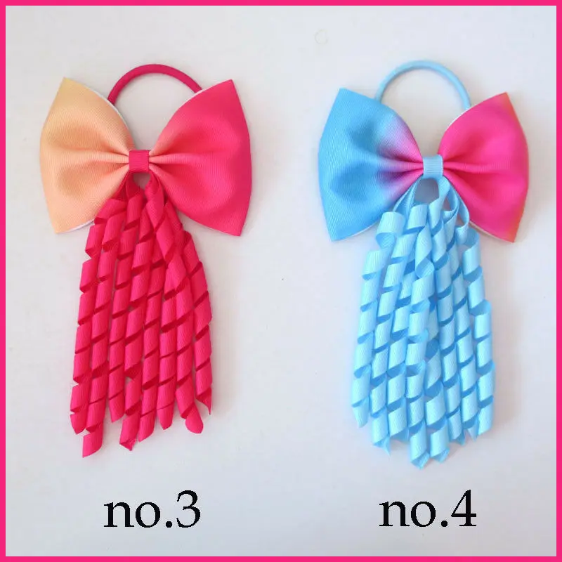 50 Girl 4.5/" Bowknot Corker Ponytail Elastic Bow Zebra Leopard Mermaid Unicorn