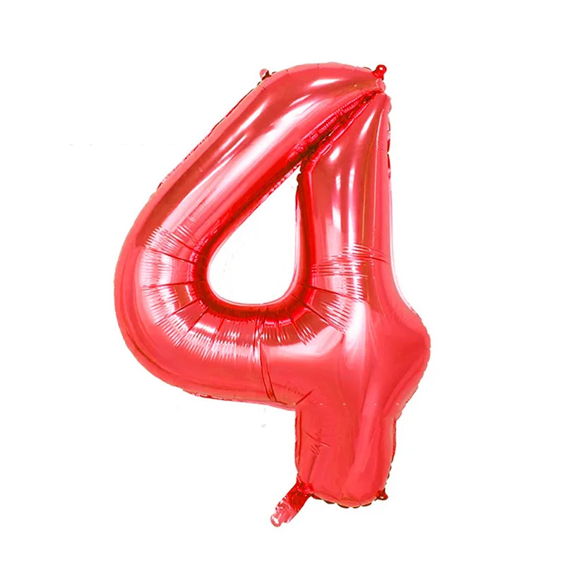 40-дюймовый светодиод светильник 6 видов цветов номер Фольга воздушный шар с гелием на день рождения вечерние украшения