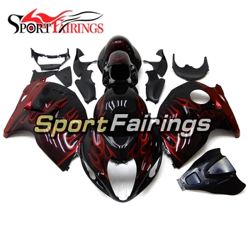 

Injection Fairings For Suzuki GSXR1300 Hayabusa 97 98 99 00 01 02 03 04 05 06 07 ABS Plastic Motorcycle Covers Black Red Flame