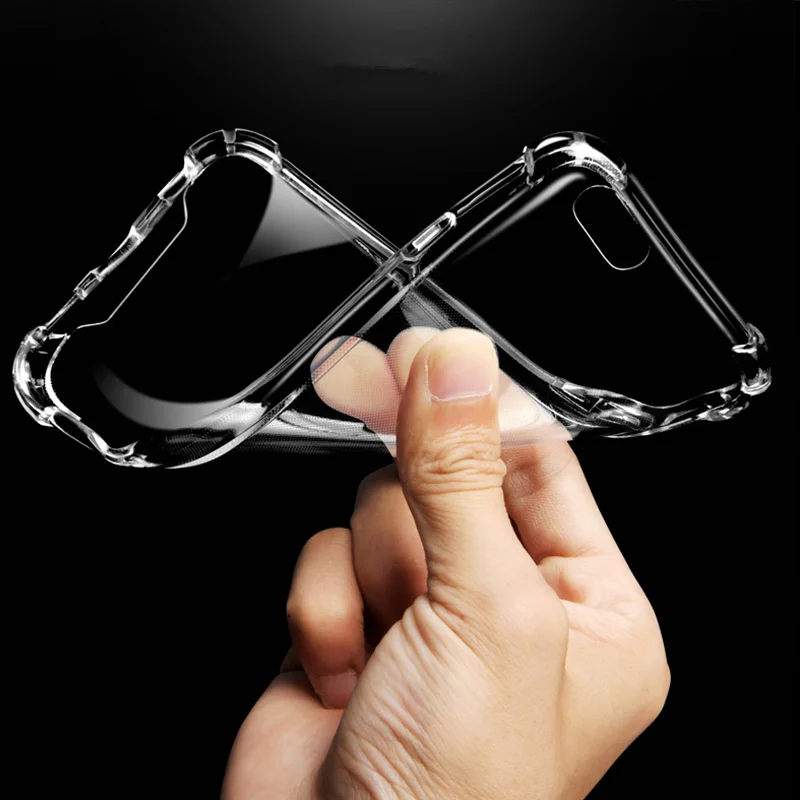 

Thin Clear Transparent Case For iPhone X XS MAX XR 6 7 6S 8 Plus 5 se Phone Case For Redmi 4x/note4 note5 redmi 5/6 plus 6a f1
