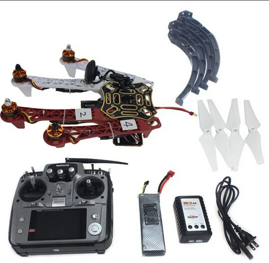 Flugzeug RC Quadrocopter Hubschrauber RTF F450-V2 Rahmen GPS APM2.8 AT10 TX/RX Batterie F02192-S