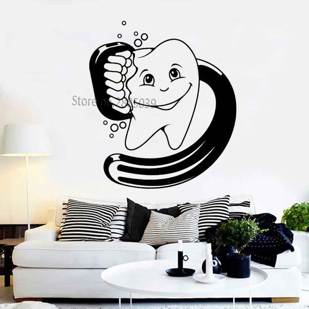 فرشاة الأسنان ملصق حائط من الفينيل ملصقات جدار حمام الداخلية تصميم المنزل فن الديكور جدارية غرفة الاطفال لطيف ملصق الشارات للماء LC859 فرشاة الأسنان ملصق حائط من الفينيل ملصقات جدار حمام الداخلية تصميم المنزل فن الديكور جدارية غرفة الاطفال لطيف ملصق الشارات للماء LC859