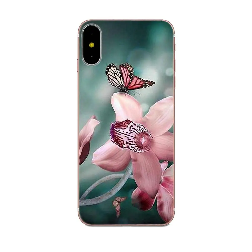 Милая Красная бабочка на белых розах Цветок для HTC 530 626 628 630 816 820 One A9 M7 M8 M9 M10 E9 Plus U11