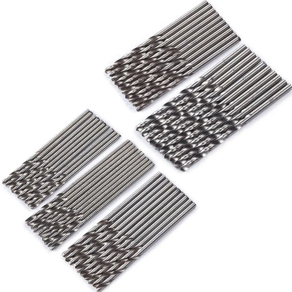 

50pcs/set 1/1.5/2/2.5/3mm High Speed Steel HSS Extractor Drill Bit Titanium Coated Drill Woodworking Wood Tool For Metal