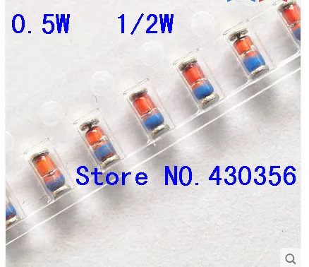 Диод Зенера LL34 1/2 Вт 100 шт. ZMM7V5 8V2 9V1 10 в 11 12 В 13 15 16 18 20 22 24 27 30 | Электронные компоненты